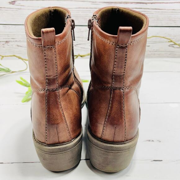 Women's Shane Baretrap Brown Ankle Boots - Size 9 - Picture 6 of 11